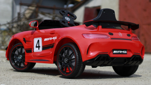 Masinuta copii electrica Mercedes GT-R AMG, rosie, 2x25W [2]
