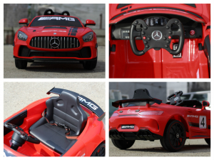 Masinuta copii electrica Mercedes GT-R AMG, rosie, 2x25W [8]