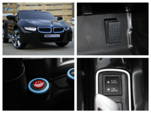 Masinuta electrica pentru copii BMW i8, 2-7 ani, negru [8]