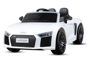 Masinute electrice - Masinuta electrica Audi R8 Spyder, alba, 2-6 ani
