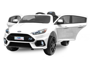 Masinute electrice - Masinuta electrica Ford Focus RS alb, copii 2-7 ani