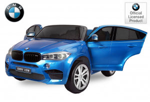 Masinute electrice - BMW X6M premium albastru pentru copii 2-8 ani