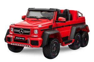 Masinute electrice - Mercedes G63, premium, rosu, 6x6, pentru copii