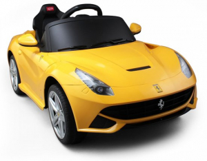 Masinuta electrica Ferrari F12 galben, 25W, pentru copii [1]