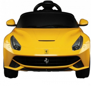 Masinuta electrica Ferrari F12 galben, 25W, pentru copii [3]