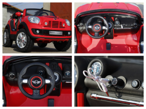 Masinuta electrica pentru copii Mini Comberman rosu 2 locuri [7]