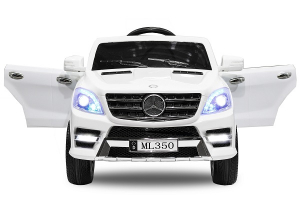 Masinute electrice - Masinuta electrica pentru copii Mercedes ML350 70W 12V cu ROTI Moi, culoare Alba