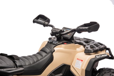 ATV electric pentru 2 copii Can Am Outlender 800W 24V Bombardier, culoare khaki [18]
