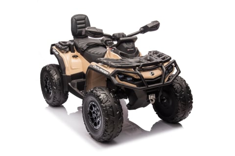 ATV electric pentru 2 copii Can Am Outlender 800W 24V Bombardier, culoare khaki [5]