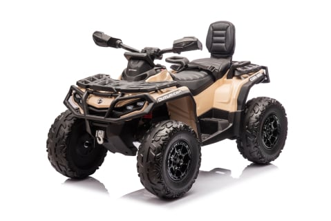 ATV electric pentru 2 copii Can Am Outlender 800W 24V Bombardier, culoare khaki [2]