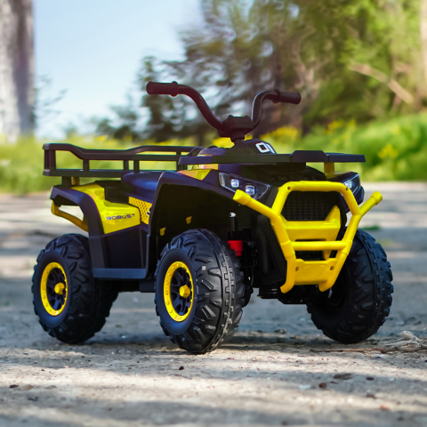 ATV electric copii 2-5 ani, Mini DESERT, 120W 12V, music player, telecomanda control parental, culoare galbena [7]