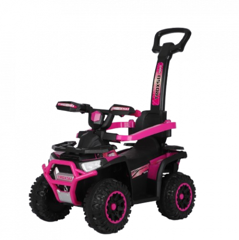 Masinute electrice - ATV electric pentru copii, cu maner 3 in 1, Kinderauto Warrior, 30W 6V, echipare Standard, roz