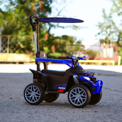 ATV electric cu maner 4 in 1, Kinderauto Hercules 35W 6V, telecomanda, echipare premium, albastru [3]