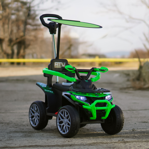 ATV electric cu maner 4 in 1, Kinderauto Hercules 35W 6V, telecomanda, echipare premium, verde [9]