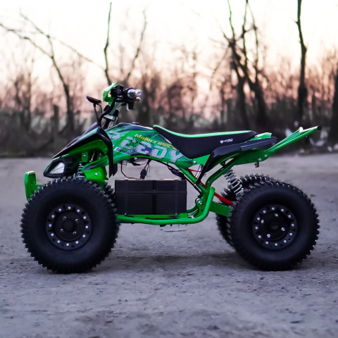 ATV electric ECO Speedy XXL 1500W 60V 20Ah cu diferential, roti 8 inch, culoare Verde [6]