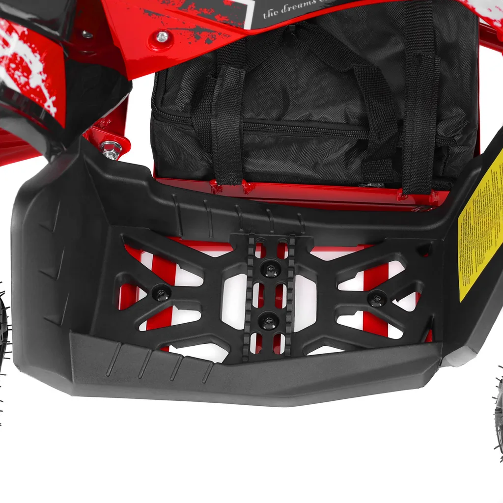 ATV electric Kinder Eco Wolf , motor 1060W 36V pozitionat pe punte si cui remorcare,  culoare rosie [6]