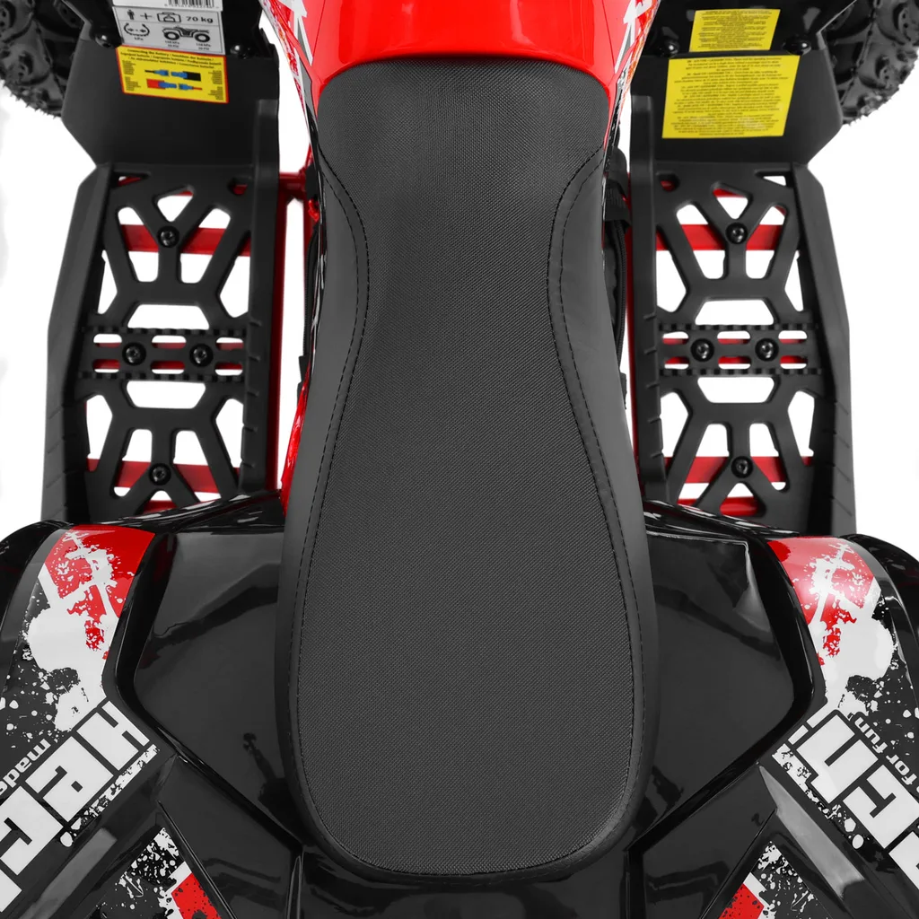 ATV electric Kinder Eco Wolf , motor 1060W 36V pozitionat pe punte si cui remorcare,  culoare rosie [8]