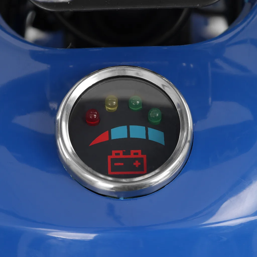 ATV electric Kinder Eco Wolf , motor 1060W 36V pozitionat pe punte si cui remorcare,  culoare albastra [9]