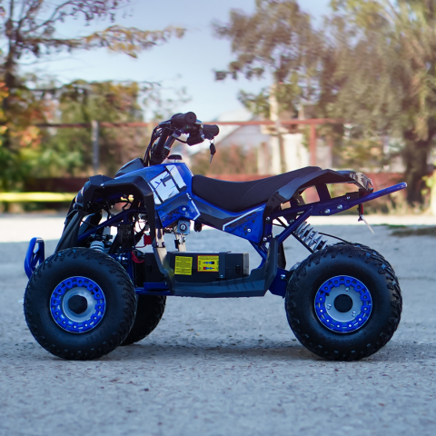 ATV electric Kinder Eco Wolf XXL 1200W 48V cu 3 viteza 6 inch, culoare albastra [9]