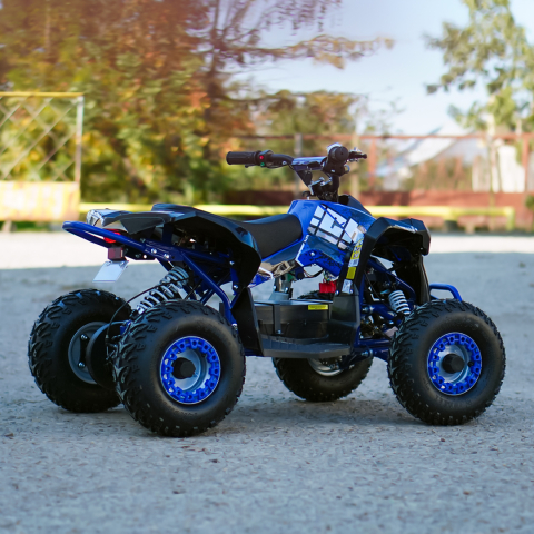 ATV electric Kinder Eco Wolf XXL 1200W 48V cu 3 viteza 6 inch, culoare albastra [5]