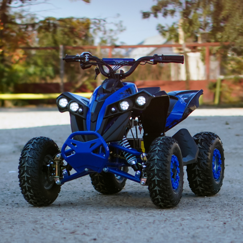 ATV electric Kinder Eco Wolf XXL 1200W 48V cu 3 viteza 6 inch, culoare albastra [1]