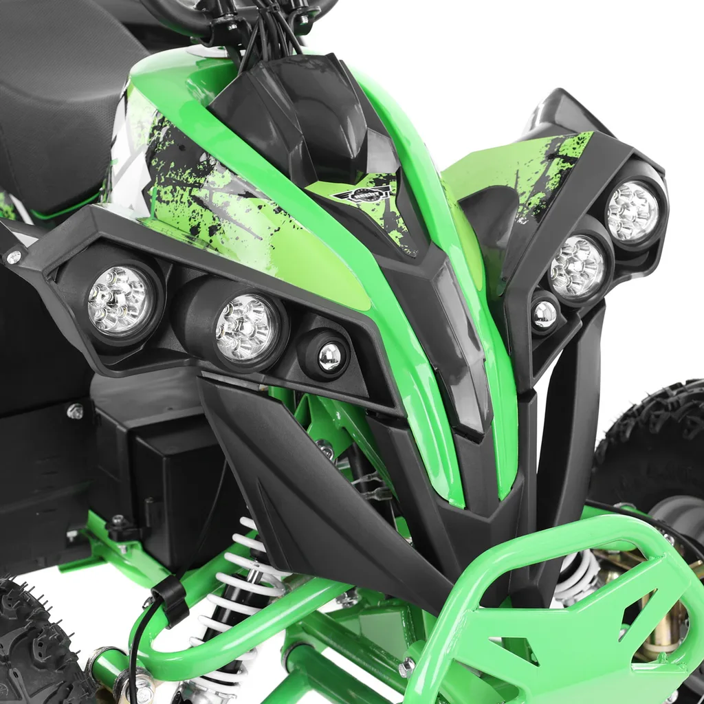 ATV electric Kinder Eco Wolf XXL 1200W 48V cu 3 viteza 6 inch, culoare verde [1]