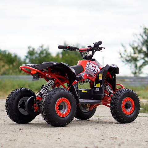 ATV electric Kinder Eco Wolf XXL 1200W 48V cu 3 viteza 6 inch, culoare Rosie [6]