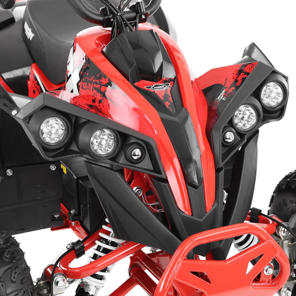 ATV electric Kinder Eco Wolf XXL 1200W 48V cu 3 viteza 6 inch, culoare Rosie [4]