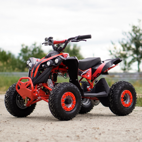 ATV electric Kinder Eco Wolf XXL 1200W 48V cu 3 viteza 6 inch, culoare Rosie [9]