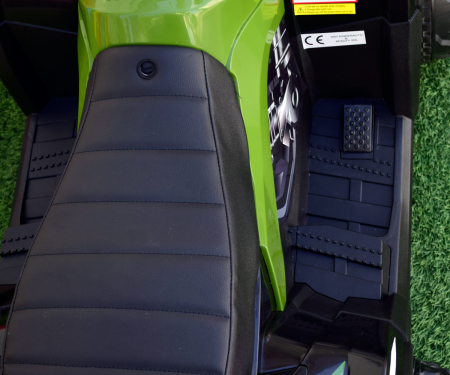 ATV electric Kinderauto BJX615 100W 12V, recomandat 3-9 ani, scaun tapitat, culoare Green Army [10]