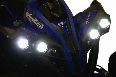 ATV electric NITRO Eco Avenger XXL 1000W 48V cu 3 viteza 6 inch BigTyre, Albastra [12]