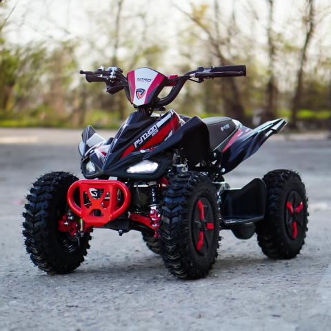 ATV electric NITRO ECO Python 1000W 36V Snowy tyre, cu 3 Viteze, culoare rosu [1]
