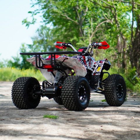 ATV electric NITRO EcoWarrior SPORT 1500W 60V 20Ah cu DIFERENTIAL, grafiti alb [6]