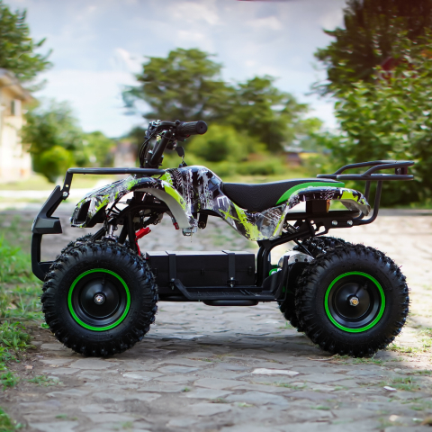 ATV electric NITRO Torino Quad 1000W 48V cu anvelope 13x4.10-6, grafiti green [5]