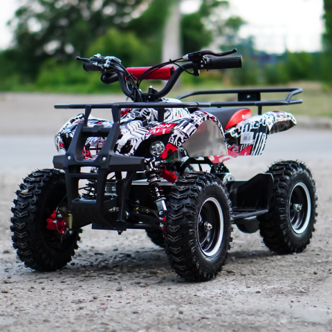 ATV electric NITRO Torino Quad 1000W 48V cu anvelope 13x4.10-6, grafiti white [1]