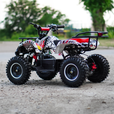 ATV electric NITRO Torino Quad 1000W 48V cu anvelope 13x4.10-6, grafiti white [9]