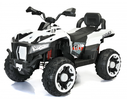 Masinute electrice - ATV electric copii 3-9 ani, 180W baterie 12V, alb, 4x4