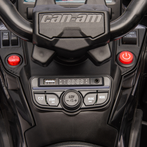 ATV electric pentru 2 copii Can Am Outlender 800W 24V Bombardier, culoare neagra [12]