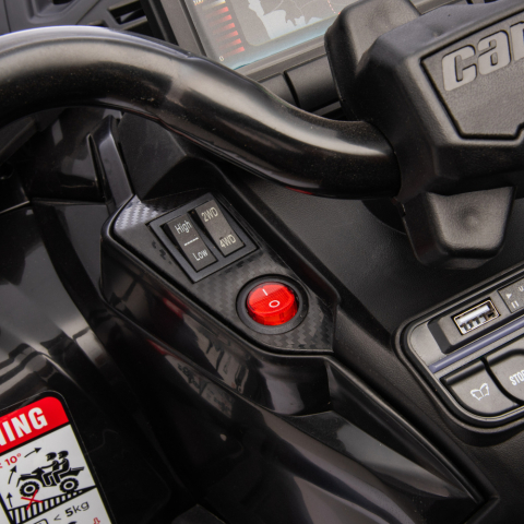 ATV electric pentru 2 copii Can Am Outlender 800W 24V Bombardier, culoare neagra [13]