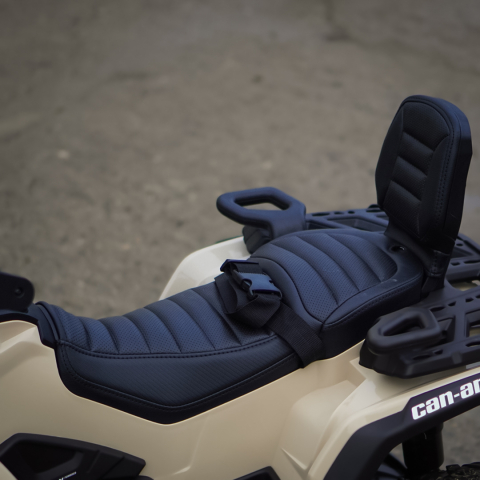 ATV electric pentru 2 copii Can Am Outlender 800W 24V Bombardier, culoare khaki [10]