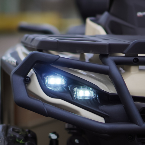 ATV electric pentru 2 copii Can Am Outlender 800W 24V Bombardier, culoare khaki [13]