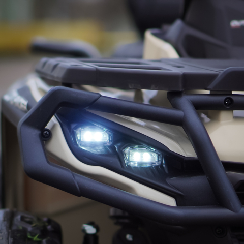 ATV electric pentru 2 copii Can Am Outlender 800W 24V Bombardier, culoare khaki [13]