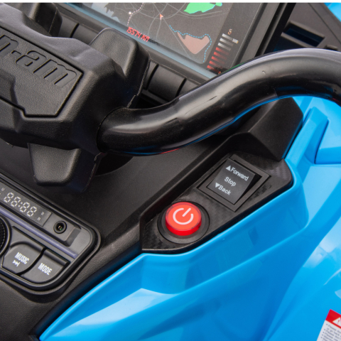 ATV electric pentru 2 copii Can Am Outlender 800W 24V Bombardier, culoare albastra [12]