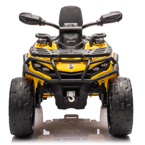 ATV electric pentru 2 copii Can Am Outlender 800W 24V Bombardier, culoare galbena [2]