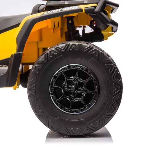 ATV electric pentru 2 copii Can Am Outlender 800W 24V Bombardier, culoare galbena [9]