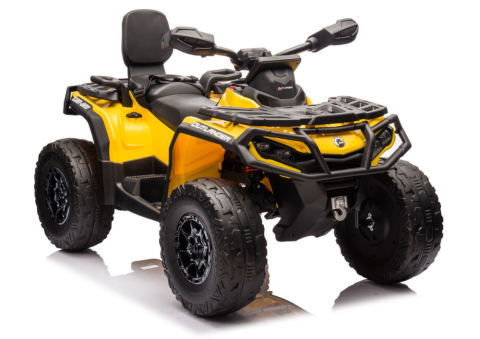 ATV & UTV Electrice - ATV electric pentru 2 copii Can Am Outlender 800W 24V Bombardier, culoare galbena