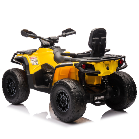 ATV electric pentru 2 copii Can Am Outlender 800W 24V Bombardier, culoare galbena [5]