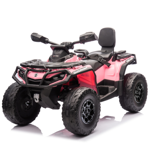 ATV electric pentru 2 copii Can Am Outlender 800W 24V Bombardier, culoare roz [1]