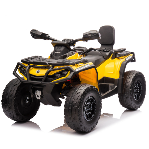 ATV electric pentru 2 copii Can Am Outlender 800W 24V Bombardier, culoare galbena [1]