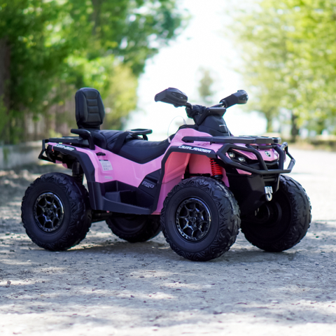 ATV electric pentru 2 copii Can Am Outlender 800W 24V Bombardier, culoare roz [9]